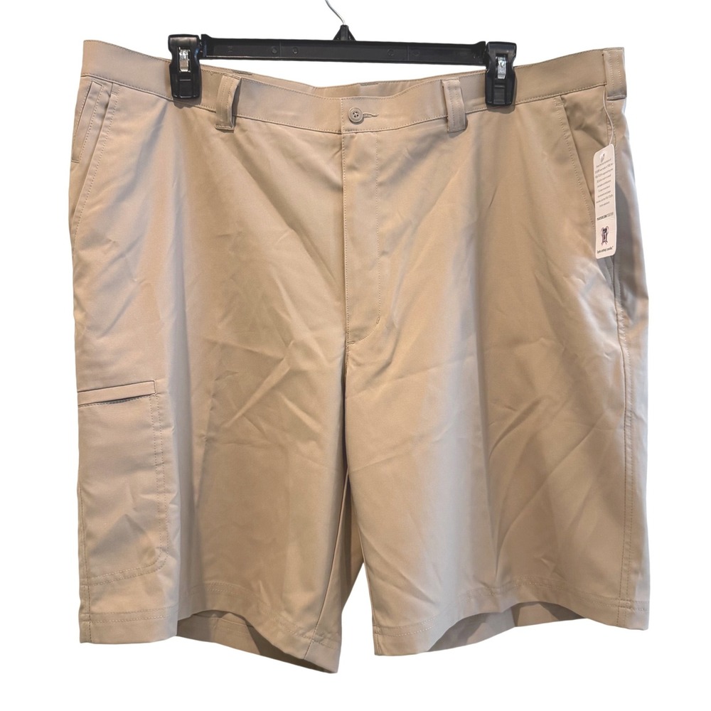 PGA Tour Mens Clubhouse Golf Shorts 43 Silver Mink Beige Stretch‎ PESB0062 NWT